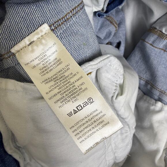 Anthro Pilco Wide Leg Jeans Womens 31 Blue Denim Pleated Baggy Pants Culottes - Picture 6 of 6